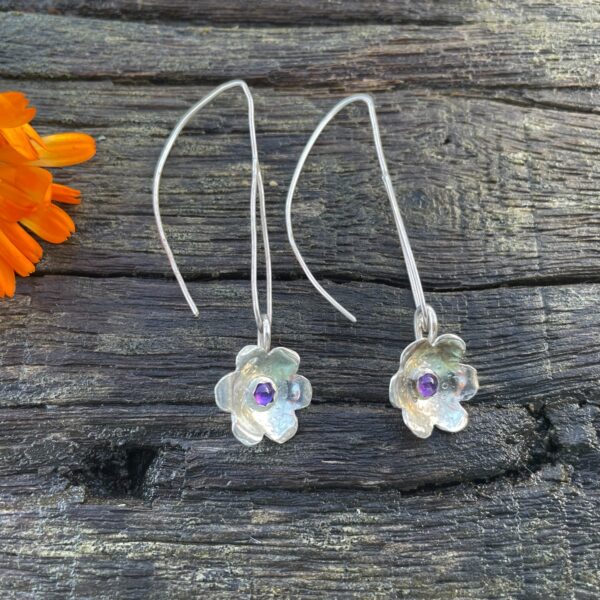 amethyst-flower-drop-earrngs-silver-sandrakernsjewellery