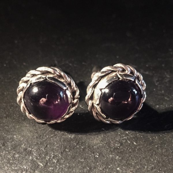 amethyst-plaited-cufflinks-front-sandrakernsjewellery
