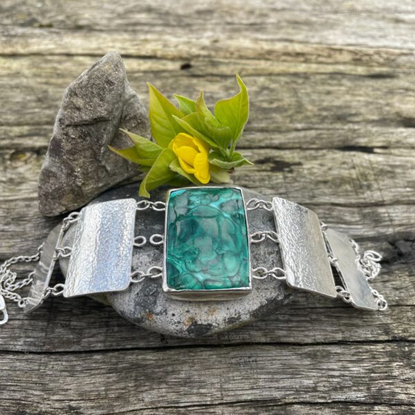 azurite-malachite-bracelet-textured-hammered-silver-sandrakernsjewellery azurite-malachite-bracelet-textured-hammered-silver-sandrakernsjewellery
