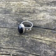 blue goldstone-ring-bobbles-sterling silver-side-sandrakernsjewellery