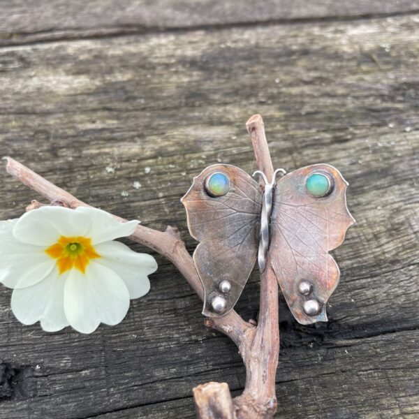 butterfly imprint-ring-patina-opal-top-sandrakernsjewellry butterfly imprint-ring-patina-opal-top-sandrakernsjewellry