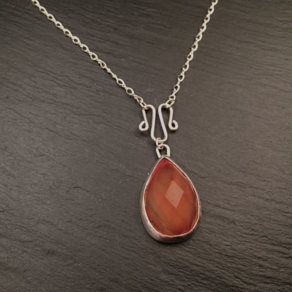 carnelian-faceted-peardrop-front-sandrakernsjewellery