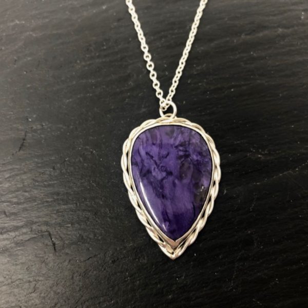 cheroite-pear-drop-plaited-sterling-silver-pendant-clasp-sandrakernsjewellery