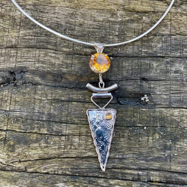 citrine-4 part-necklace-weekend-sterling silver-front-sandrakernsjewellery citrine-4 part-necklace-weekend-sterling silver-front-sandrakernsjewellery