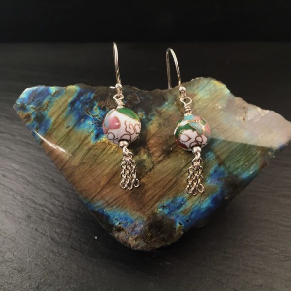 cloisonne-pink-drop-earring-sandrakernsjewellery