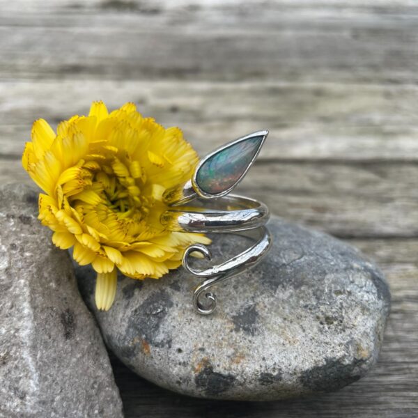 ethiopian-opal-swirly-ring-blue-silver-sandrakernsjewellery ethiopian-opal-swirly-ring-blue-silver-sandrakernsjewellery