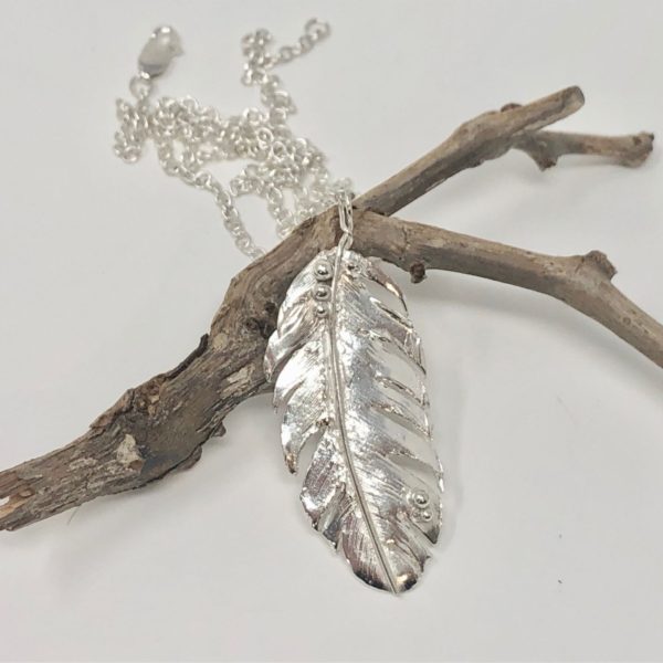 feather-silver-pendant-bobbles-sandrakernsjewellery