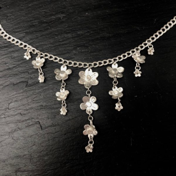 flower-cascade-sterling-silver-necklace-front-sandrakernsjewellery