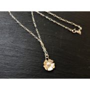 flower-pendant-figaro-silver-front-sandrakernsjewellery