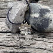 flower-silver-leather-pendant-sandrakernsjewellery