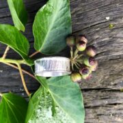 garnet-ring-sterling silver-textured-bark-flat-sandrakernsjewelleryMG_0966