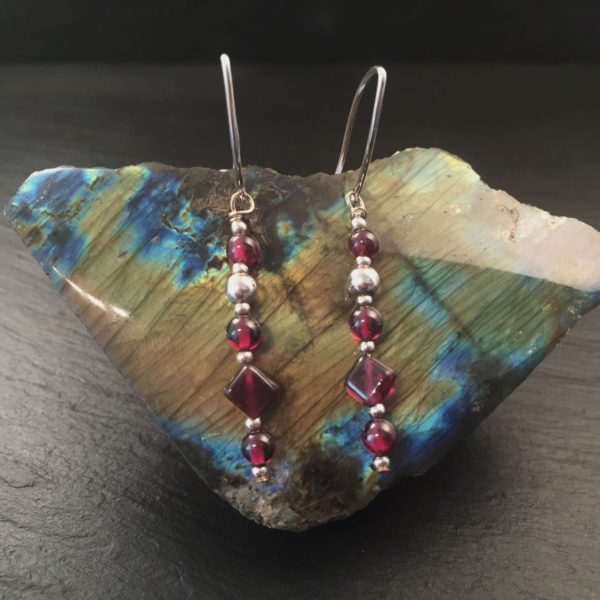 garnet-single-strand-earring-sandrakernsjewellery