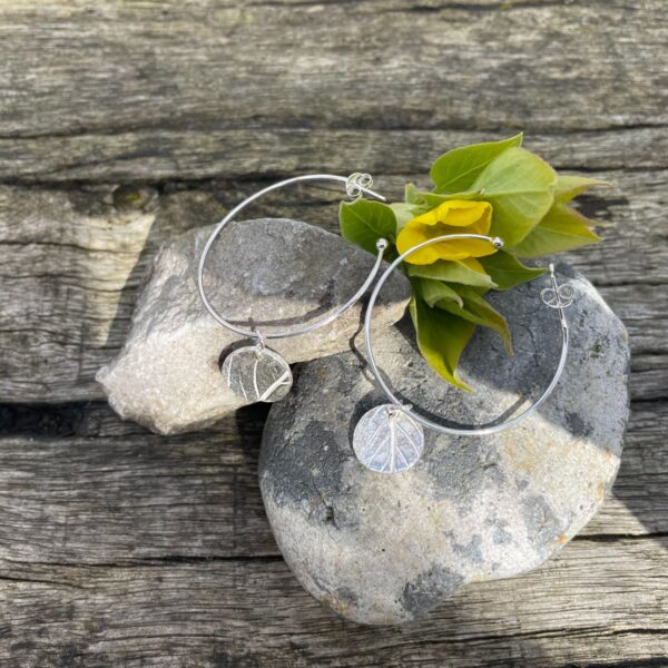 hoop-leaf-earrings-silver-sandrakernsjewellery