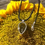 prasseolite-pendant-pear drop-silver-thong-back-lighthouse-sandrakernsjewellery