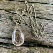 rutilated-quartz-pendant-silver-chain-pear-clasp-sandrakernsjewellery. rutilated-quartz-pendant-silver-chain-pear-clasp-sandrakernsjewellery.