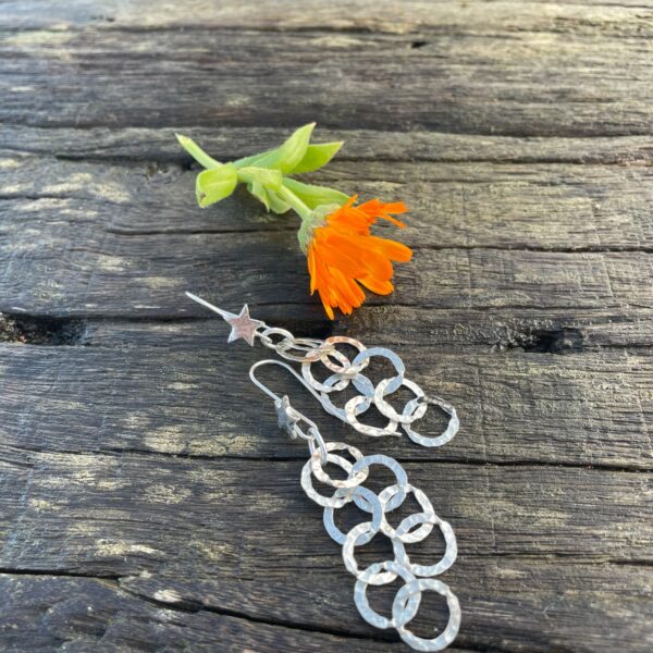 star-hammered-circles-earrings-long-dropper-sandrakernsjewellery