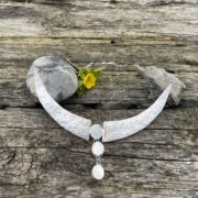 star rubly-collar-silver-hammered-reverse-sandrakernsjewellery