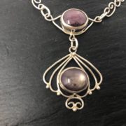 star-ruby-necklace-art-nouveau-sterling-silver-front-sandrakernsjewellery