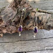 suffragette-earrings-gold-amethyst-peridot-pearl-sandrakernsjewellery suffragette-earrings-gold-amethyst-peridot-pearl-sandrakernsjewellery