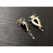 suffragette-earrings-silver-amethyst-peridot-pearl-2-sandrakernsjewellery
