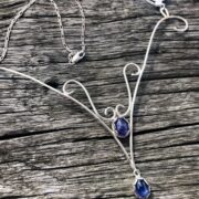 tanzanite-collar-necklace-silver-back-sandrakernsjewellery tanzanite-collar-necklace-silver-back-sandrakernsjewellery