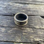 topaz-ring-silver-gold-wide-london blue-side-hammered-patina-sandrakernsjewellery topaz-ring-silver-gold-wide-london blue-side-hammered-patina-sandrakernsjewellery